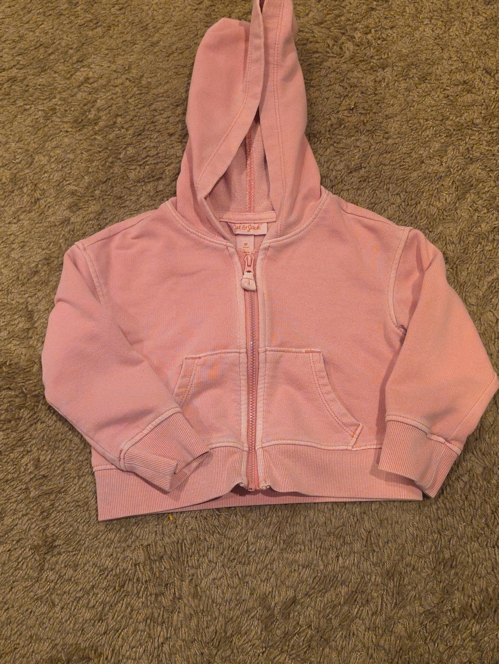 Cat & Jack Pink Hooded Zip Sweatshirt